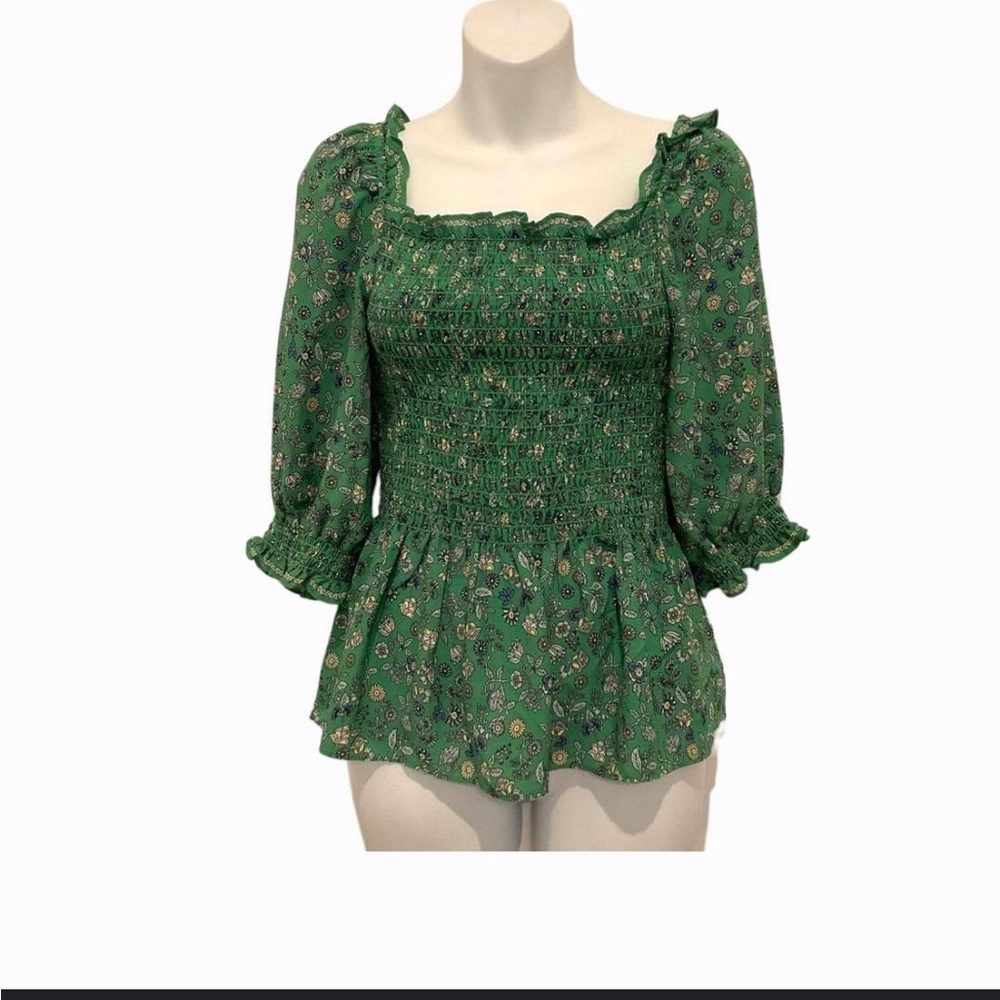 Max Studio Feminine Boho Floral Chiffon Blouse NWT